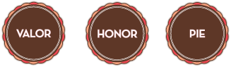 valor. honor. pie.